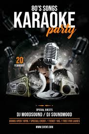 Karaoke Party Flyer Karaoke Party Karaoke Music Poster