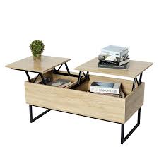 Modern Wooden Lift Top Coffee Table End Tea Tables With Hidden Storage Compartment Shelves Lift Tabletop Folding Rectangle Furniture Shelf For Home Decorati In 2020 Coffee Table To Dining