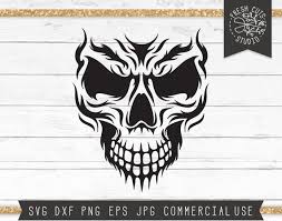 Download Skull Svg Cut File Halloween Skull Face Svg Horror Svg Etsy