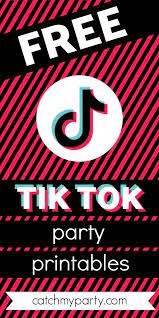 Free Tik Tok Party Printables Party Printables Free Birthday Party Invitations Printable Party Printables
