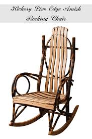 Hickory Live Edge Amish Rocking Chair Amish Rocking Chairs Rustic Outdoor Furniture Rustic Rocking Chairs