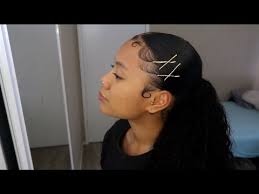 How to make a high ponytail. Slick Back Ponytail W Bobby Pins Edges Nadula Hair Youtube