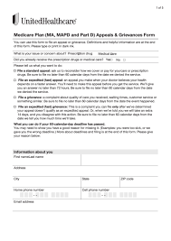 Requests not related to the submission of additional clinical information for a denied case will not be processed if submitted via the form below. Fillable Medicare Plan Ma Mapd And Part D Appeals Grievances Form Printable Pdf Download
