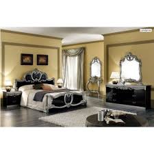 Black And Gold Bedroom Set Barocco Classic Bedroom Set In Black With Silver Queen Size Master Bedroom Furniture Classic Bedroom Traditional Bedroom Design