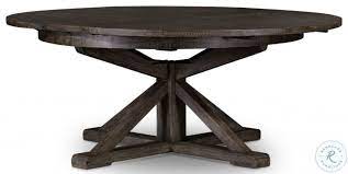 Even if you aren't eating veggies sourced fresh from the ground, it's certainly easy to pretend with one of our farmhouse kitchen table sets that will have you feeling like you're smack in the middle of the countryside. Cintra Rustic Black Olive Round Extendable Dining Table From Fourhands Coleman Furniture