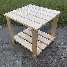 Two Tier Table 20x20 End Tables Table Wooden