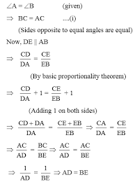 Basic Proportionality Theorem Or Thales Theorem A Plus Topper Theorems Basic Triangle Abc