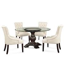 Found It At Joss Main 5 Piece Adora Dining Set Glass Round Dining Table Glass Dining Room Table Kitchen Table Decor
