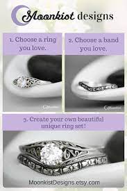 Filigree Wedding Ring Set Moonkist Designs Filigree Wedding Ring Wedding Ring Sets Wedding Ring Sets Unique