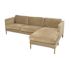Upholstered in leather match featuring steel metal legs with a chrome finish to give this sectional a contemporary look. 31 Off World Market World Market Camel Caitlin Chaise Sectional Sofa Sofas