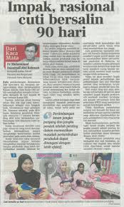 Majikan yang enggan memberi cuti bersalin selama 90 hari kepada pekerja wanita bermula 2021 akan dikenakan tindakan. Impak Rasional Cuti Bersalin 90 Hari Universiti Putra Malaysia