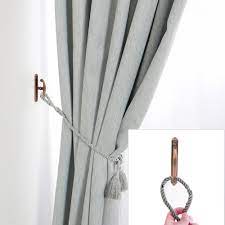 Tension curtain rods install easily — no need to drill holes — and can be a great way to hang lightweight curtains in the kitchen window above your sink. Zinc Alloy Window Curtain Tieback Hook Drapery Holdbacks Curtain Hooks Holders 4pcs Copper Tone Walmart Canada