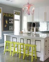 18 Brilliant Kitchen Bar Stools That Add A Serious Pop Of Color Funky Kitchen Kitchen Bar Stools Green Bar Stools