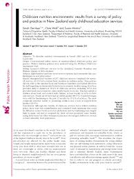 Check spelling or type a new query. Pdf Child Care Nutrition Environments Results From A Survey Of Policy And Practice In New Zealand Early Childhood Education Services