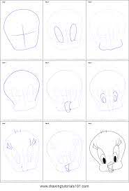 How To Draw Tweety Bird Face Printable Step By Step Drawing Sheet Drawingtutorials101 Com Disney Drawing Tutorial Elephant Art Drawing Easy Disney Drawings