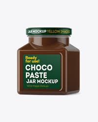 Generate a logo with placeit! Download Psd Mockup Chocolate Clear Jar Dessert Exclusive Mockup Food Mockups Glass Glass Jar Half Turned