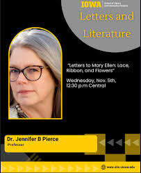 This year we are very excited to share that one of our professors, Dr.  Jennifer Burek Pierce, will be presenting today, November 5th, at the  Letters and Literature, please continue reading for