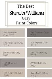 The Best Sherwin Williams Gray Paint Colors Grey Paint Colors Farmhouse Paint Colors Sherwin Williams Paint Gray
