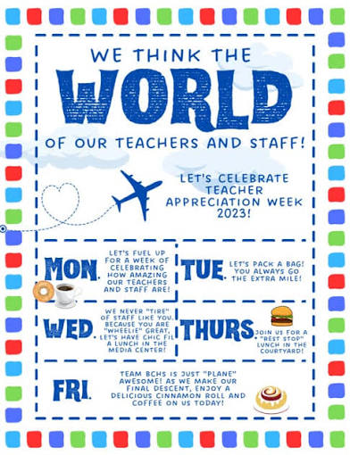 We Think the World of You Teacher Appreciation Week Template