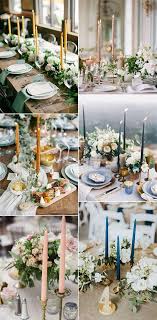 Trending 20 Fabulous Wedding Table Decoration Ideas With Taper Candles Page 2 Of 2 Oh Best Day Ever Wedding Candles Table Candles Reception Wedding Centerpieces