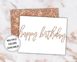 Printable 18th Birthday Card Template Printable Birthday Cards Rose Gold Birthday Cards Happy Etsy Birthday Card Printable Birthday Card Template Birthday Cards