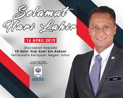 Menteri besar johor, datuk hasni mohammad berkata, bagi memastikan usaha terbabit. Msnj On Twitter Wargakerja Majlis Sukan Negeri Johor Mengucapkan Selamat Hari Lahir Kepada Yb Dato Haji Azmi Bin Rohani Setiausaha Kerajaan Negeri Johor Semoga Dimurahkan Rezeki Dan Dikurniakan Kesihatan Yang Baik Https T Co Lrdi4ksgyf