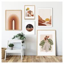 4.5 out of 5 stars. Boho Living Room Wall Decor Orange Wall Art Boho Prints Boho Room Decor Boho Rainbow Print Boho Bedroom Decor Gallery Wall Set Burnt Prints Digital Prints Advancedrealty Com