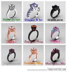 Geek Engagement Rings Geek Engagement Rings Fandom Rings Geek Engagement