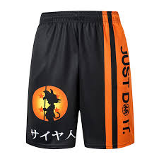 That fresh 'fit just went super saiyan. Dragon Ball Loose Sport Shorts Men Cool Summer Basketball Short Pants Hot Sale Sweatpants No Belt Moon Ray Shop