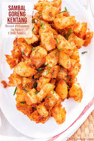 Sambal Goreng Kentang Roast Potatoes In Spicy Chili Sauce Recipe Daily Cooking Quest Spicy Chili Healthy Dinner Recipes Potatoes