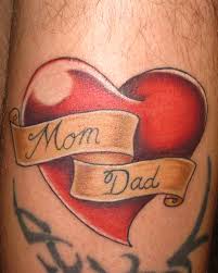 Image Result For Love Heart Tattoo Mom Scroll Mom Dad Tattoos Mom Dad Tattoo Designs Dad Tattoos