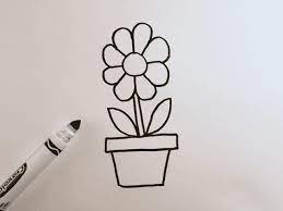50 easy things that you can draw How To Draw A Cartoon Flower Easy Drawing For Kids Otoons Net
