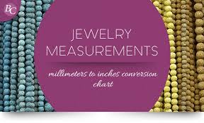 Jewelry Measurements Millimeters To Inches Conversion Chart