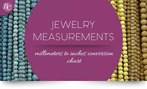 jewelry measurements millimeters to inches conversion chart