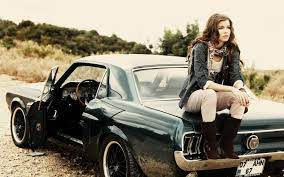 girl on a classic ford mustang hd wallpaper get it now mustang girl ford mustang 1967 mustang wallpaper