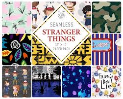 Stranger Things Inspired Seamless Papers Stranger Kids Etsy