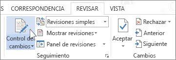 Control De Cambios En La Cinta De Opciones De Word Con Imagenes Cambio Realizar Control