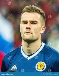 Centro De La Selección Nacional De Fútbol De Scotland, Michael Devlin Foto  editorial