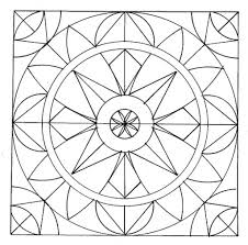 Simple heart knot coloring page. Mandala Art With Geometric Shapes Easy Novocom Top