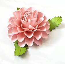 Easy Paper Flower Tutorial Paper Flower Templates Cricut Etsy Paper Flowers Paper Flower Template Paper Flower Tutorial