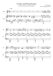 Fullmetal Alchemist Crime And Punishment Violin Music Violin Sheet Music Fullmetal Alchemist