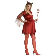 Details About Maternity Devil Lady Sexy Mommy To Be Halloween Costume