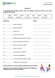 Among these were the spu. Question Words Esl Activities Games Worksheets