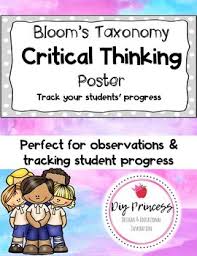 Blooms Taxonomy Higher Level Thinking Poster And Progress Chart
