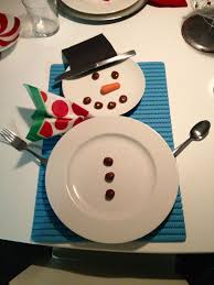 Christmas Place Setting Milk Duds Mini Carrots Black Cocktail Napkin And Festive Napki Holiday Table Decorations Snowman Place Setting Holiday Table Settings