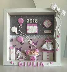 Fimo Birth Square In 2021 Baby Shadow Box Baby Crafts Diy Baby Stuff
