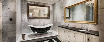 Black and white stripes wall designed bathroom. Dark Indulgence Black Bathtubs Maison Valentina Blog