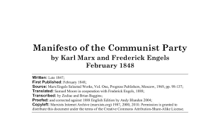 Published by the marxists internet archive. Communist Manifesto Pdf Docdroid