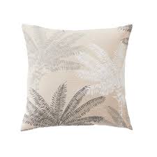 Le coussin mesure30x48 en chanvre et l'autre 43 x43.lire plus. Housse De Coussin Imprime Palmiers Lot De 2 Blancheporte