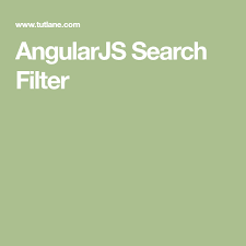 Angularjs Search Filter Filters Online Tutorials Search